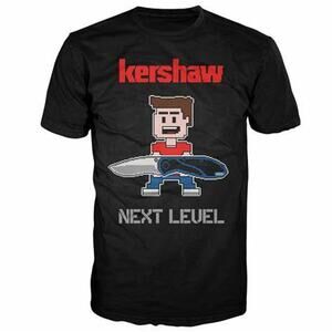 Kershaw Mens Size XXL Black Short Sleeves Graphic Next Level Pixel Tee Shirt